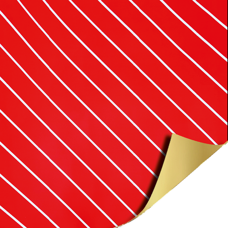 2 Rollen Diagonale streep rood/wit