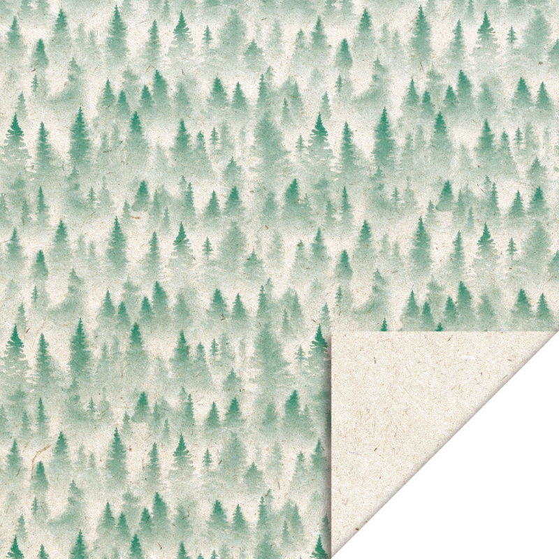 inpakpapier Vintage Bos groen en naturel