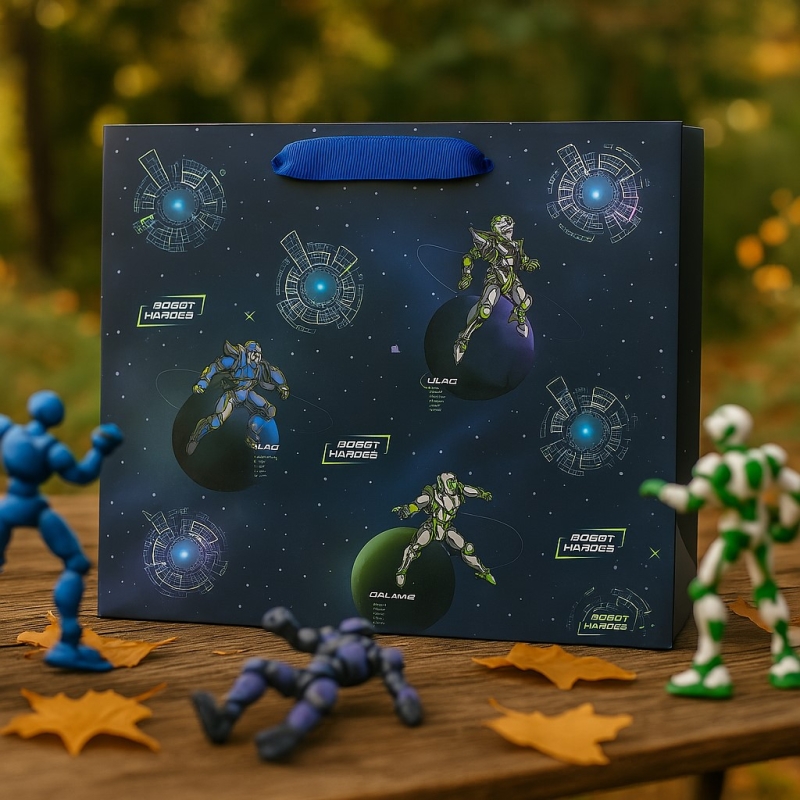Geschenktas Space - Robot - M