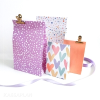 2 Blokbodem zakjes Lilac stippen