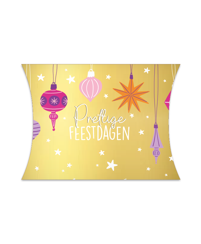 2 gondeldoosjes Prettige Feestdagen + Kerstballen