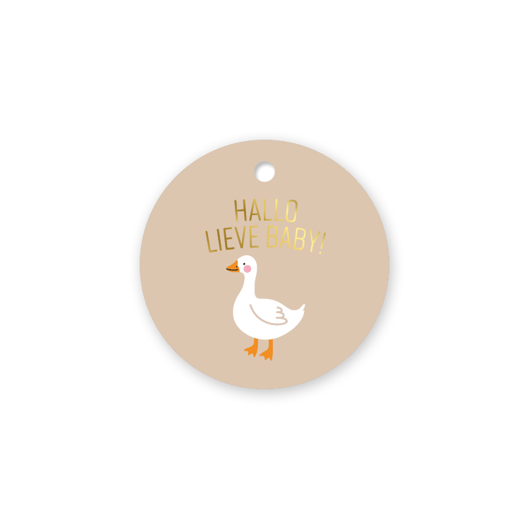 2 Labels Hallo lieve baby