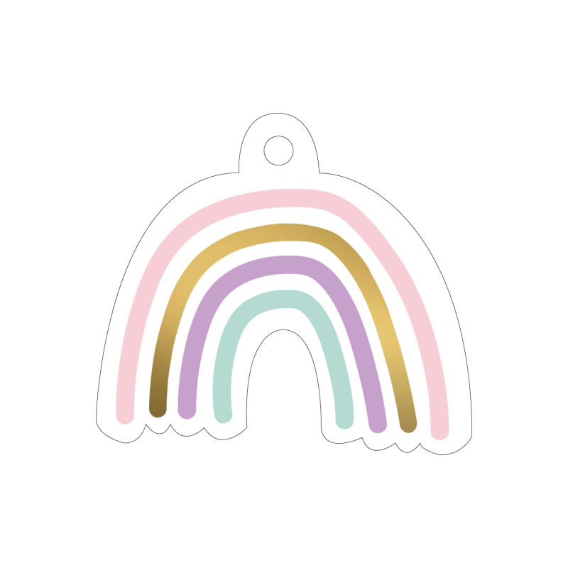 5 stuks Regenboog labels