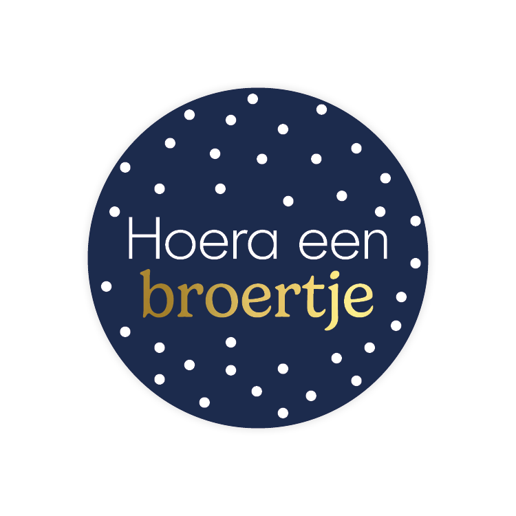 5 Sticker Hoera een broertje