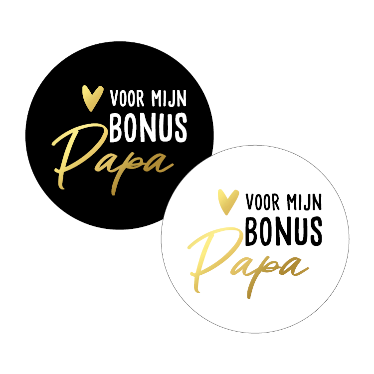 5 Stickers "voor mijn bonus papa"