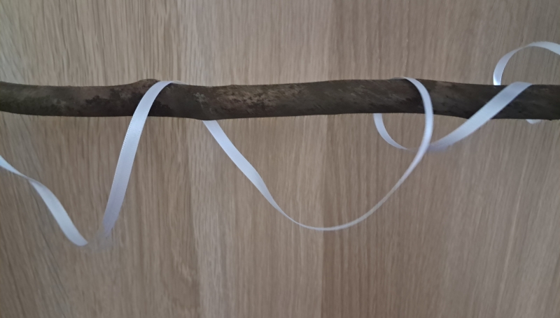 5 Meter satijnen lint Wit 6 MM