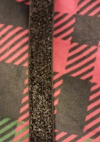 5 Meter Glitter Velvet lint Zwart 15 MM