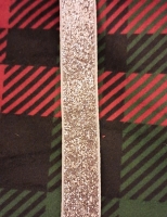 5 Meter Glitter Velvet lint Zilver 15 MM